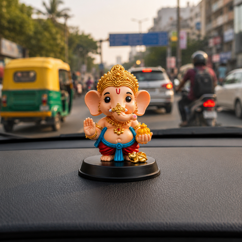Little Ganesha Idol For Car Dashboard