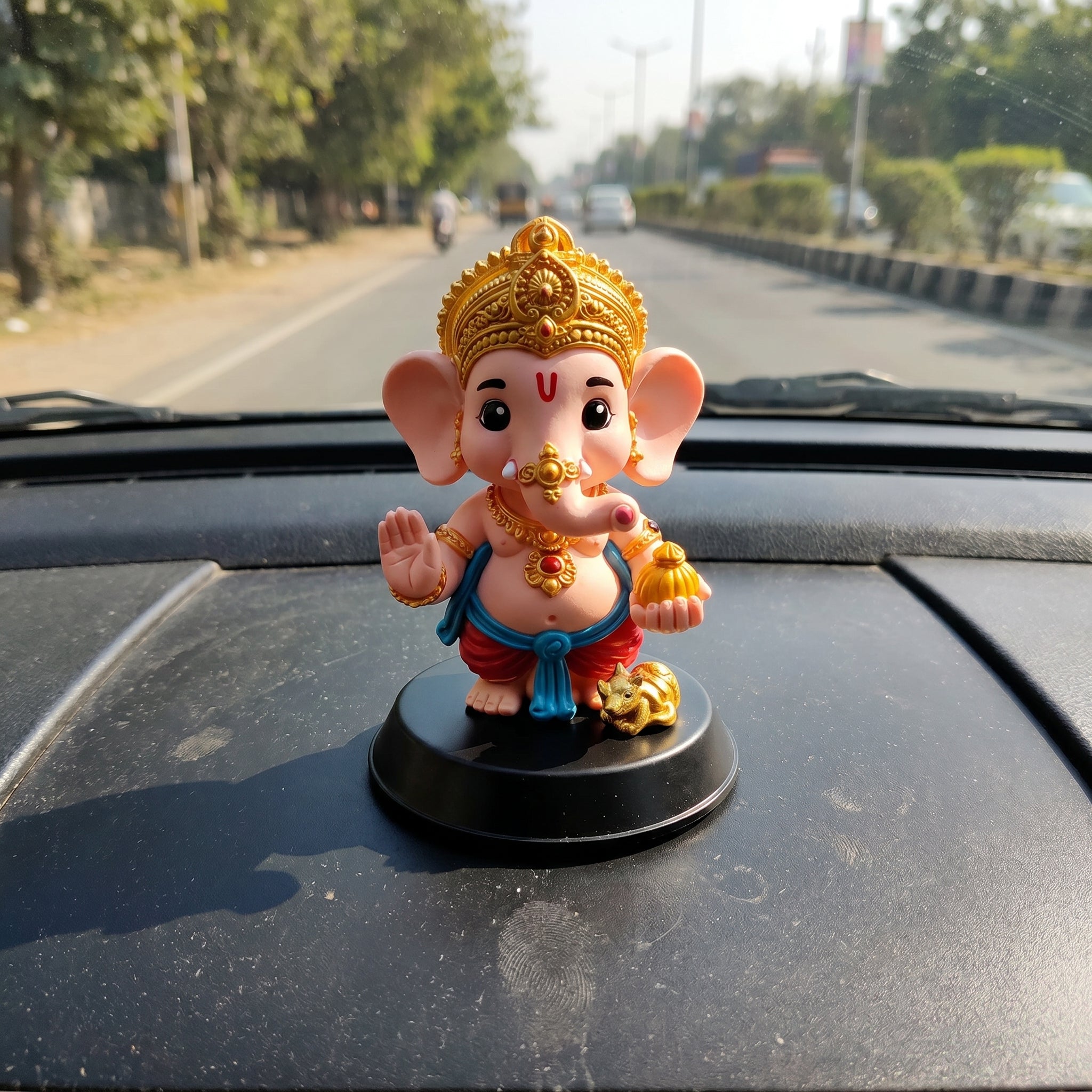 Little Ganesha Idol For Car Dashboard