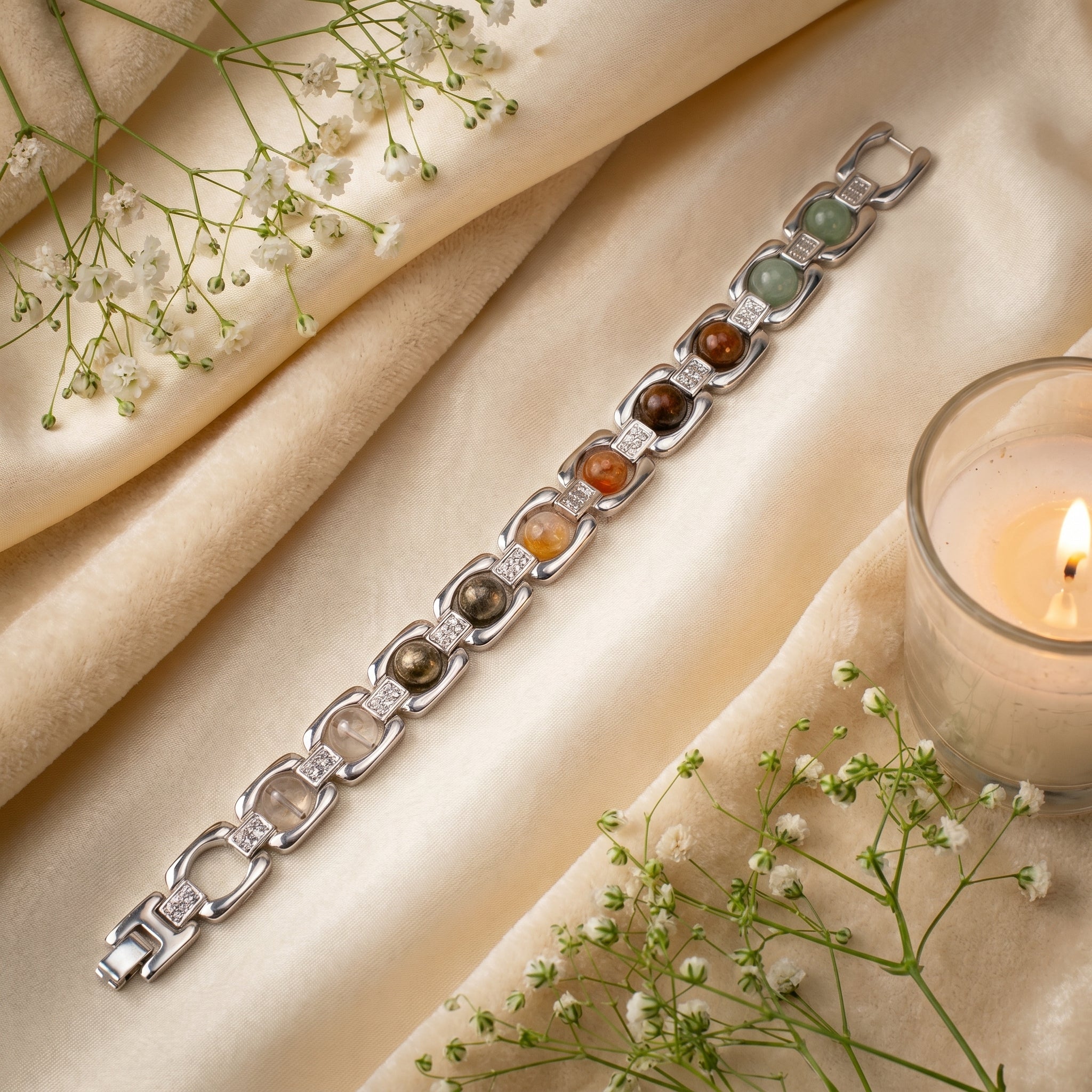 Dhanyog Silver Chain Plated Bracelet